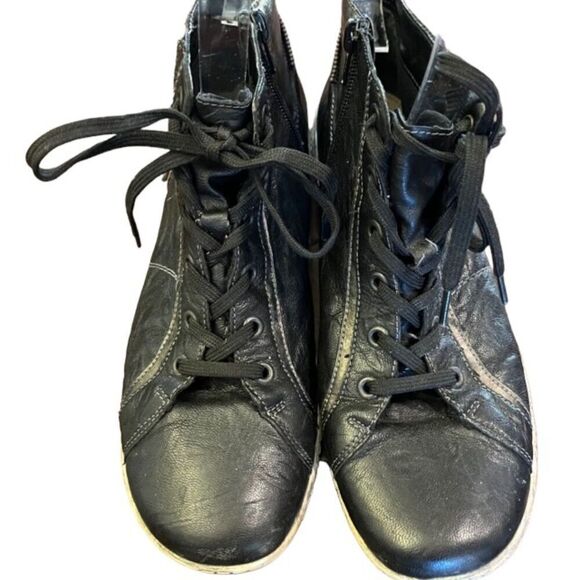 Remonte Dorndorf Black Hightop Zipper Embellished Shoe Size EU41 (US 10) - Picture 5 of 12